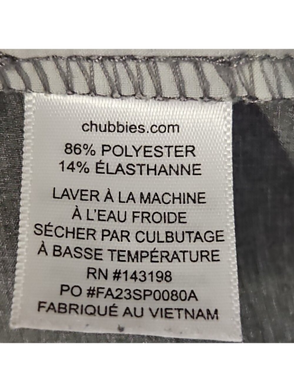 Chubbies Stretch Shorts "The Weekend Has Arrived" Mens Sz Large Gray 7” Inseam - Picture 10 of 11